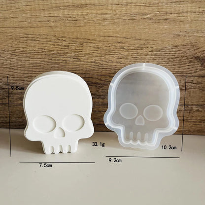 Halloween Silicone DIY Mold – Skeleton, Bat, Jack-O’-Lantern, Ghost & Mask Shapes for Resin, Plaster, Aromatherapy & Clay Crafts – 8 Designs