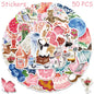 50/100pcs Cartoon Watercolor Dairy Stickers Decals For Phone Laptop Scrapbook Luggage Helmet DIY Graffiti Aesthetic Stickers