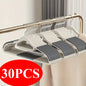 30PCS Non-Slip Hangers – Durable Rotating Hook Clothes Organizer Set