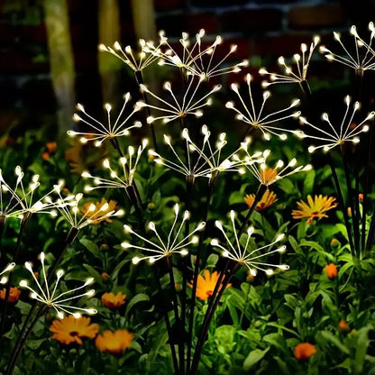 1PC Solar LED Firework Garden Lights,Outdoor Waterproof Lawn Lamp,Landscape Lightting For Yard,Walkway,Party,Christmas