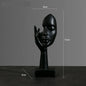 Resin Abstract Mask Statues European Miniature Figurines for Interior Home Office Study Desktop Figure Ornament Decor Gift