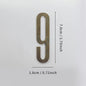 Bronze Door Number with Backing Adhesive 7cm Metal House Number Apartment Door Number for Outdoor Hotel Home Mailbox Label