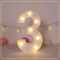 21.8cm White LED Letter&Number Night Lights,Battery Powered Decoration Lights,Wall Lights For Wedding,Birthday,Party,Christmas