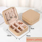 Mini Jewelry Travel Box - PU Leather Ring, Earring & Necklace Organizer