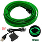 Car Interior LED Strip Light 1/2/3/5M – Flexible Neon Rope USB & 12V Ambient Door Dashboard Lighting