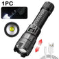 Super Bright USB Rechargeable Tactical Flashlight 1,600,000 LM - Long-Range Waterproof LED Torch for Camping & Fishing