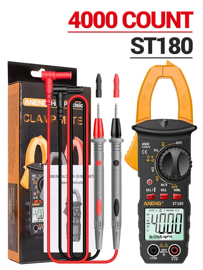 Digital AC Clamp Meter 4000 Counts Multimeter – AC/DC Voltage & Current Tester with NCV, Capacitance, Frequency, Ohms