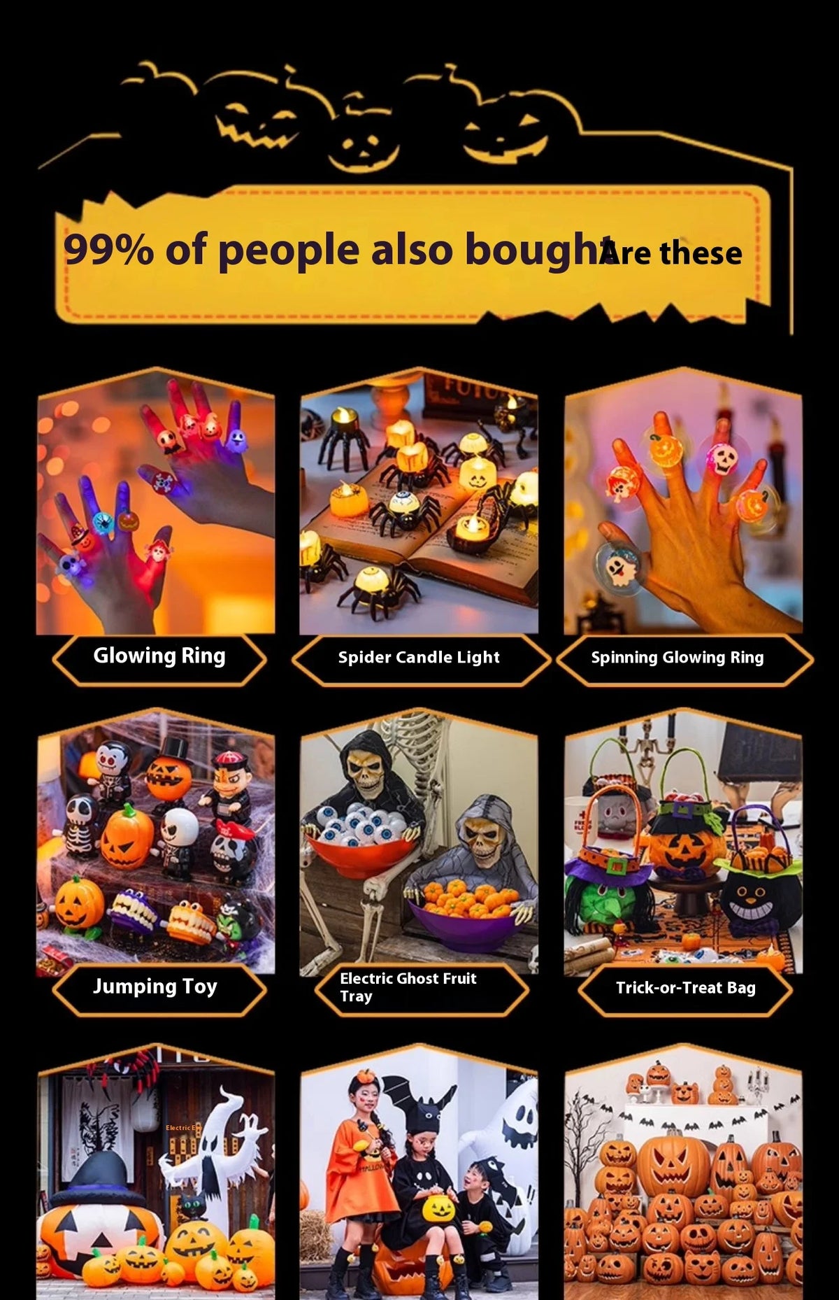 Halloween Pumpkin Candy Plate Decoration, Red or Purple