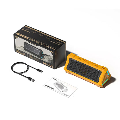 Portable 40W Bluetooth 5.3 Speaker IP67 Waterproof Stereo TWS Micro SD RGB Lights USB-C