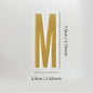 Golden Self Adhesive House Number Metal English Alphabet Letters for Apartment Room Door Plate Table Mailbox Number Stickers 7cm