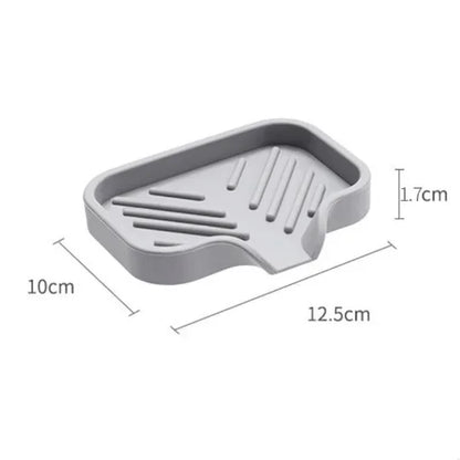 Multifunctional Silicone Sink Tray with Drain – Soap, Sponge & Brush Organizer for Kitchen & Bathroom