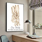 Family Art Project_custom Family Names Canvas Art - Minimalist Wall Decor For Home & Gifts Poster
