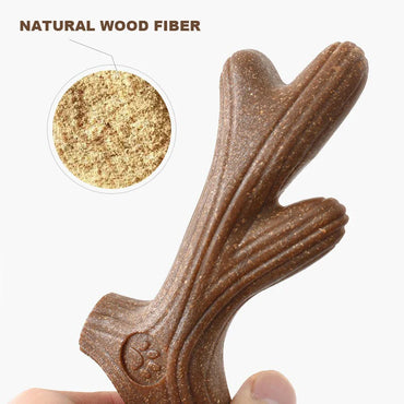 Dog Dental Chew Toy - Interactive Bamboo Bone for Teeth Cleaning, Breath Freshening & Durable Chew Training