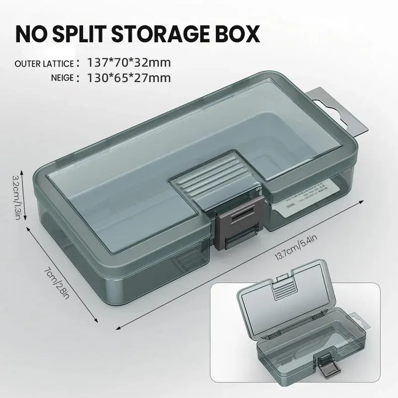 Plastic Parts Storage Box with Adjustable Dividers – Small Parts Organizer for Screws, Bolts, Electronic Components & Drill Bits