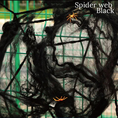 Halloween Artificial Spider Web Stretchy Cobweb Decoration – Cotton Cobweb for Haunted House, Bar & Party Props – 5 Colors, 20g or 40g