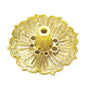 Lotus Alloy Incense Holder Small 1-Pack - Incense Burner for Sticks, Cones & Coils, Home Meditation Decor