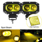4 in (100 mm) LED Pod Light - Combo Spot + Flood Beam 9-30V Driving Work Fog Light for Car Motorcycle ATV UTV SUV Off-Road 4x4 Boat Truck