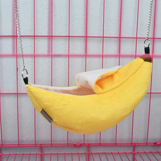 Banana Hammock Pet Bed Fleece Nest for Hamsters, Sugar Gliders, Mice & Small Birds 20 x 6.5 cm (7.9 x 2.6 in)