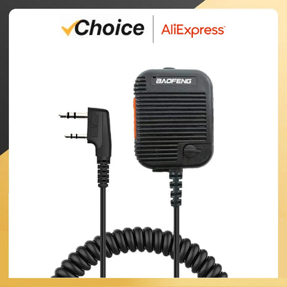 AR-152 PTT Speaker Microphone 2-Pin K-Type Handheld Mic for Two-Way Radios