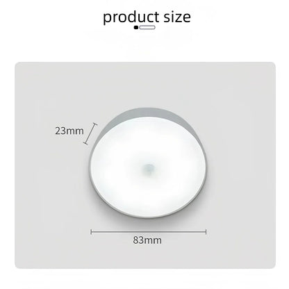 2-Pack LED Motion Sensor Night Light – USB Rechargeable, Magnetic Auto On/Off, Warm & White