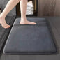 Absorbent Coral Velvet Bath Mat – Non-Slip Quick-Dry Bathroom & Door Mat