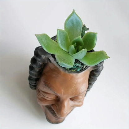 A Facial Flower Pot, Garden Flower Pot, Resin Facial Flower Pot, Succulent Flower Pot, Unique Flower Pot