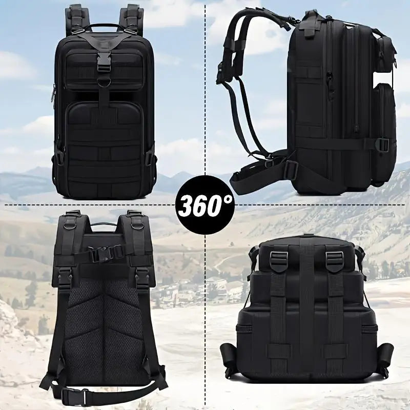 JSERYISGN 25L Tactical Hiking Backpack - Lightweight Daypack for Men & Women