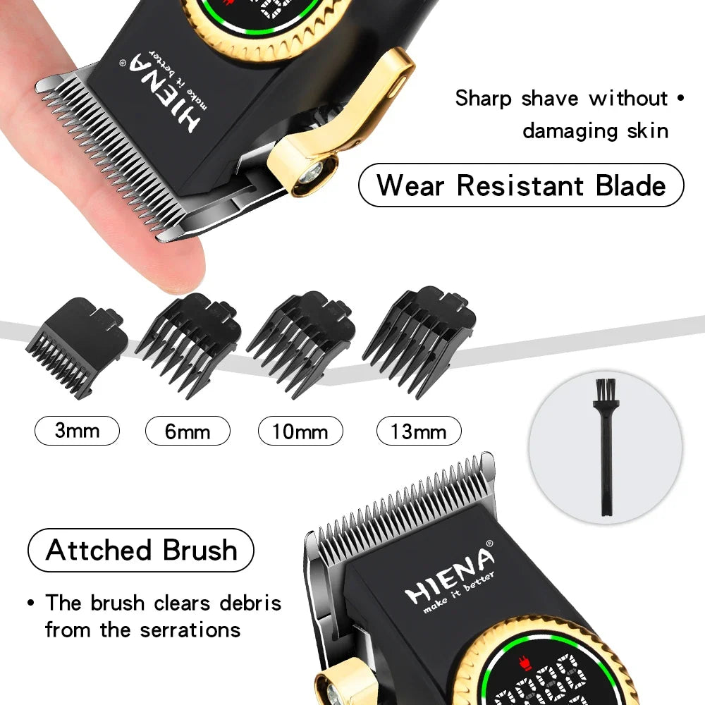 HIENA Hair Cutting Machine USB Rechargeable Hair Clippers for Men Set for Barber Men Trimmers Ideal for Home Electric Shaver