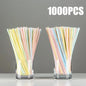 50-1000Pcs Multicolor Drinking Straws – Milk Tea & Party Supplies