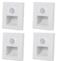 PIR Motion Sensor Recessed LED Night Light 86mm (3.4 in) AC 110-240V for Staircase Bedroom Hallway