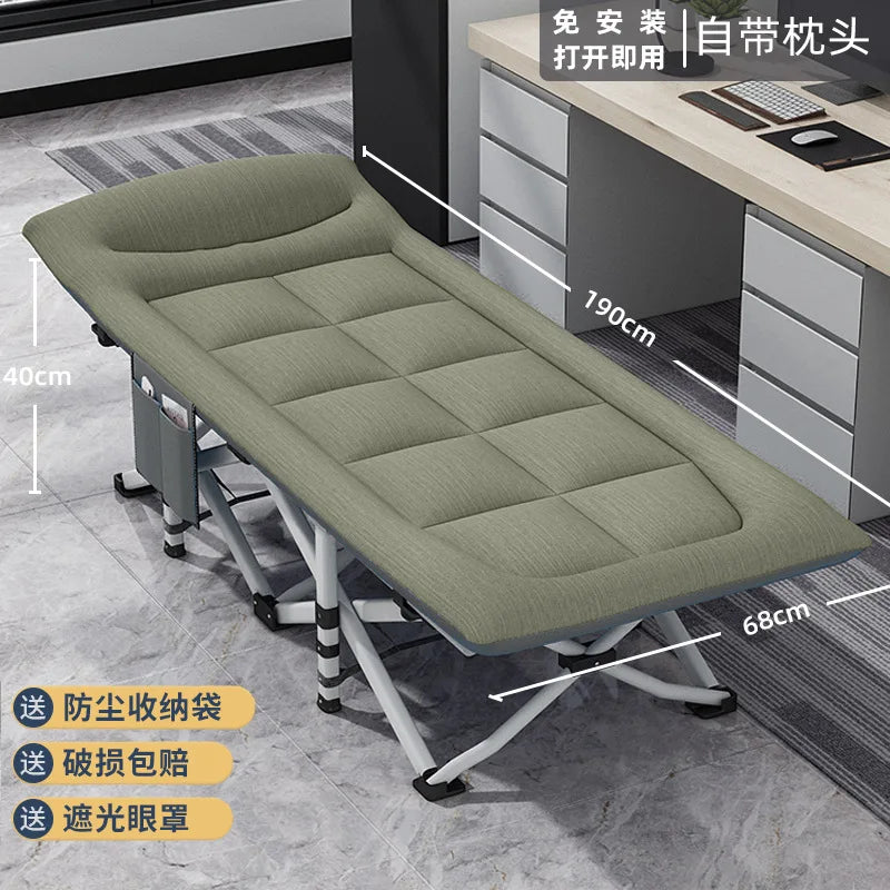 Camping Cot Comfortable with Pad Portable Folding Bed for Sleeping