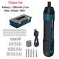 Mini Cordless Electric Screwdriver 3.6V Rechargeable 1300mAh, 5Nm Torque Precision Kit with Bits
