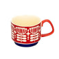Japanese Flower Coffee Mug Set – Retro Ceramic Cup