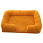 Plush Dog Bed with Removable Cover – Thickened Winter Pet Sofa Pad, Square, Small & Large