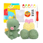Fenrry Dinosaur Shape Doll Ornaments Hand Made Woven Crochet Wool Diy Crochet Knitted Material Bag Complete Set