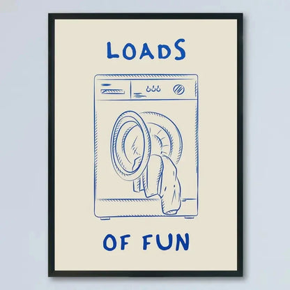 Loads Of Fun Laundry Room Canvas Retro Wall Art Prints Canvas Painting Poster Picture For Living Room Home Decor
