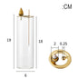2 in 1 Glass Incense Holder Backflow Incense Burner for Incense Cone Anti-Ash Incense Sticks Holder for Meditation Yoga Spa