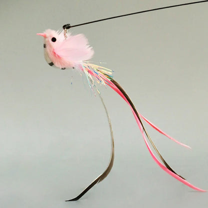 Interactive Feather Cat Toy – Feather Teaser for Cat Play & Exercise