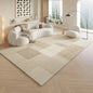 VIKAMA Cream Style Lineage Living Room Floor Mat Anti-Slip Home Decoration Large Size Sofa Coffee Table Rug Bedroom Carpet