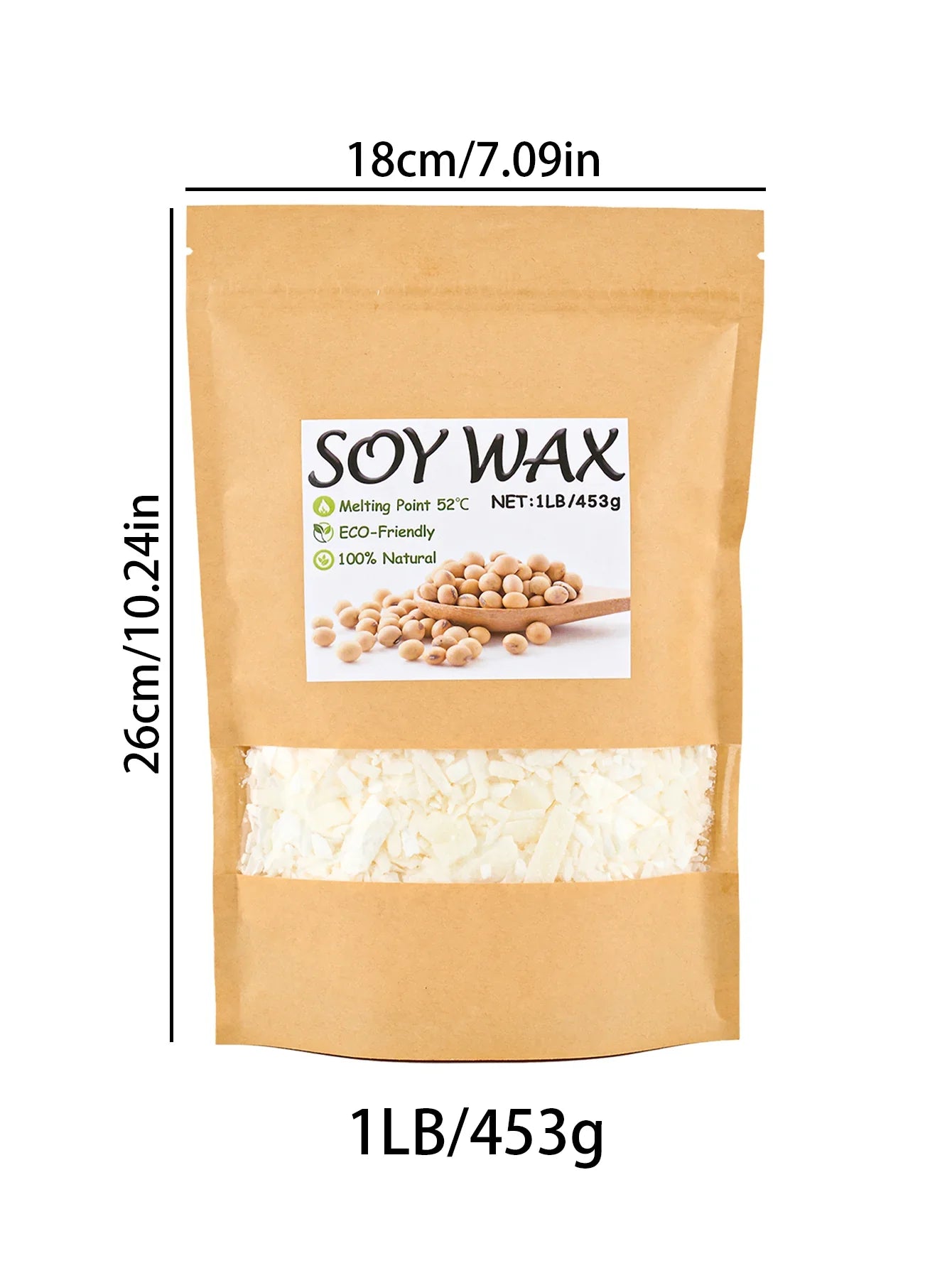 Natural Soy Wax Flakes for Candle Making — 100g to 1000g, 100% Additive-Free