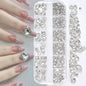 180pcs AB Flatback Glass Nail Rhinestones - Multi-Shape Gems for DIY Nail Art