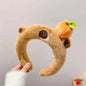 New Kawaii Pink Rabbit Banana Guinea Pig Plush Headband Creative Funny Fun Fashion Portable Cute Anime Headband for Woman Girls