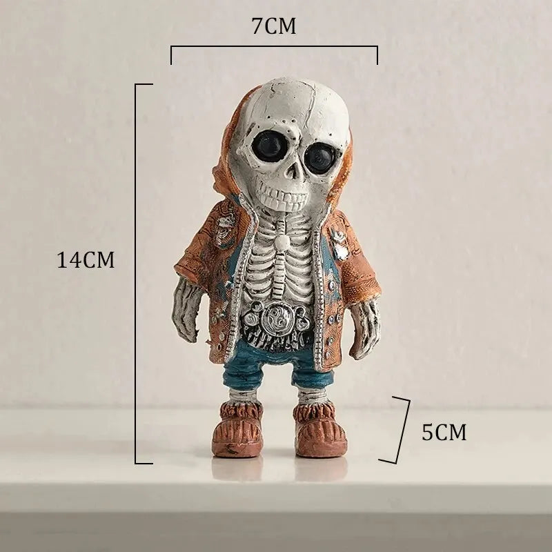 Halloween Resin Skeleton Figurines, 15 x 6 x 4cm, 1 or 4 Pieces