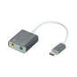 USB-C to 3.5mm Audio Adapter External USB Sound Card — Headphone & Mic Jack for Laptop MacBook Pro
