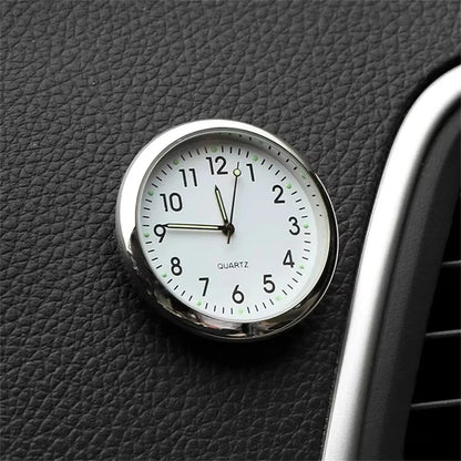 Luminous Mini Car Clock Stick-On Digital Dashboard Quartz Timepiece - 1.6 in (4 cm)