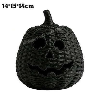 Resin Halloween Pumpkin Decoration with Witch Hat - 6 Styles