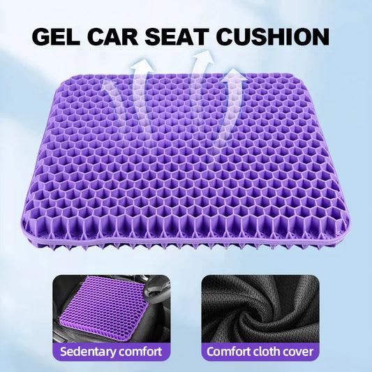 Gel Seat Cushion Honeycomb Breathable Cooling Coccyx Pillow for Tailbone Pain Relief for Office, Car & Wheelchair