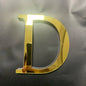 Gold Mirror 3D Letter Wall Stickers – Acrylic Peel & Stick Decor