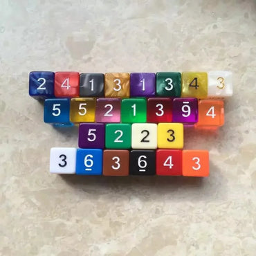10 Pcs/set Digital Dice Funny Puzzle Game Accessory 16 Mm