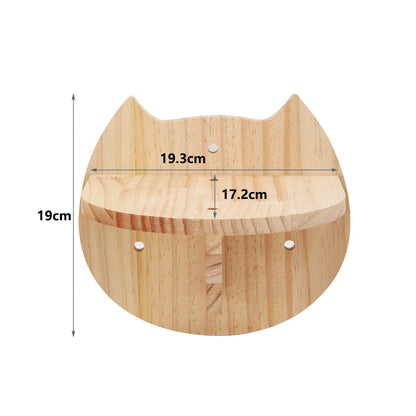 Wall-Mounted Cat Climbing Shelves with Steps, Scratching Post and Hideaway Bed